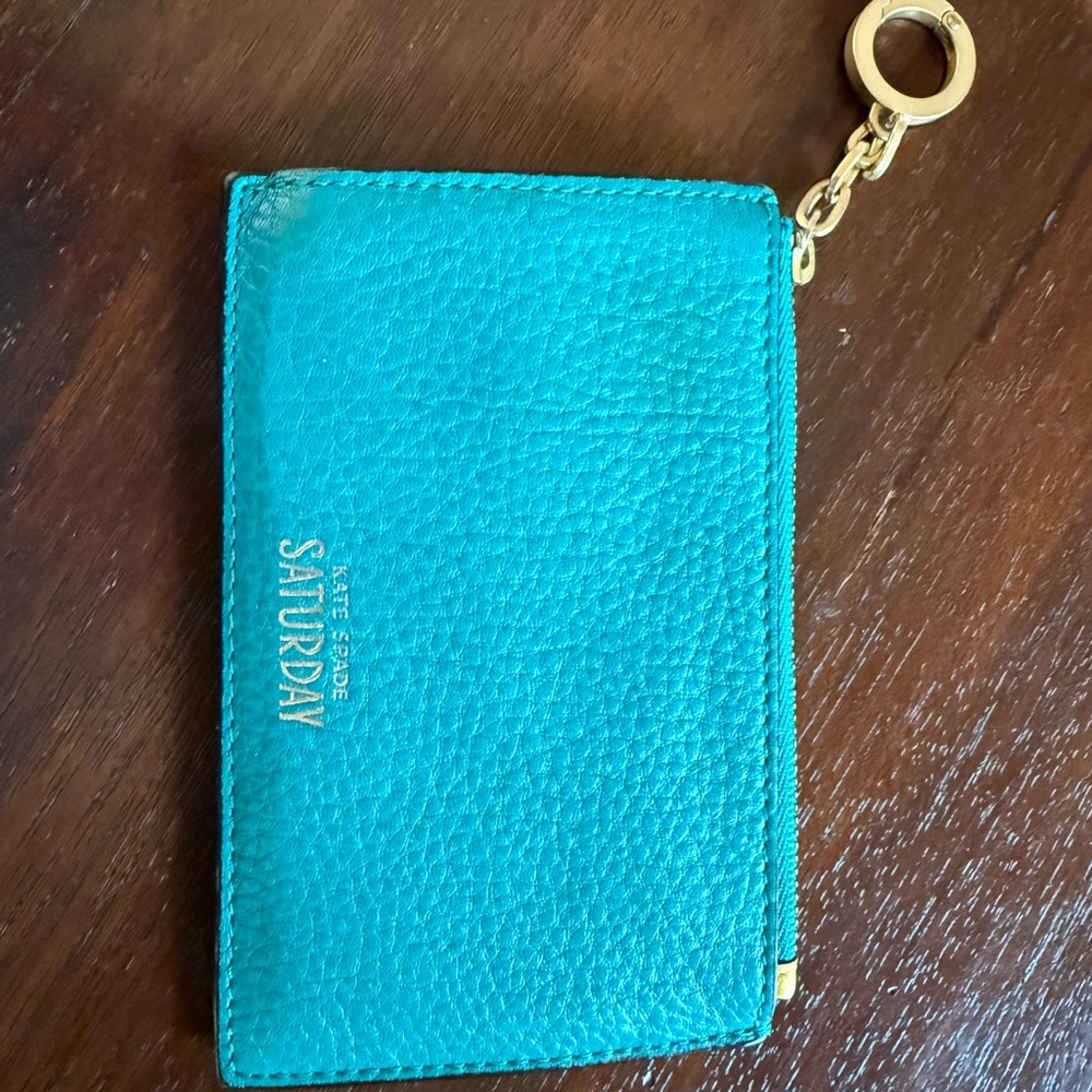 Kate Spade Turquoise Wallet with Gold Chain